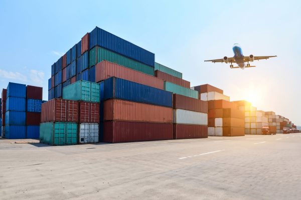 Industrial port and container yard Industrial port and container yard